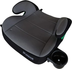Inaltator auto XXL cu ISOFIX si suport pahar NOVOKIDS Splend'or Edition HF-02, R129 i-Size, 125-150 cm, Gri