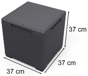 Set mobilier de grădină Eva Balcony cu masă Vigo grafit