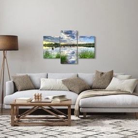 Tablou cu lac și trestie (90x60 cm)