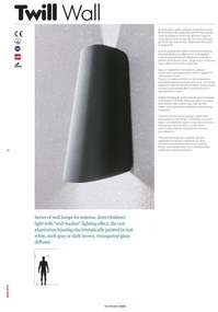 Redo 9536 - Aplică perete exterior LED TWILL 1xLED/11W/230V IP65