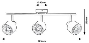 Spot Rabalux 3xE14/40W/230V