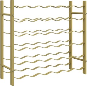 vidaXL Suport sticle de vin pentru 36 sticle, auriu,metal