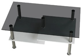 Masuta cafea, alb extra luciu ridicat HG/ sticla, SVEN