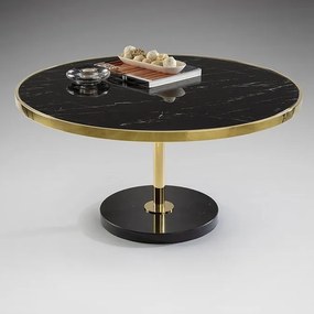 Masuta de cafea design modern Dekala D90 negru/auriu