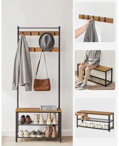 Cuier de podea NAVOR, maro/negru