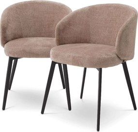 Set de 2 scaune cu brate design LUX Lloyd, Sisley roz