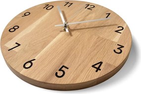SENTOP | Ceas de perete de lux din lemn de stejar de calitate | QRKOM