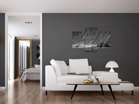 Tablou albnegru cu cerul și stele (90x60 cm)