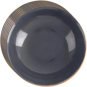 Orion Set de farfurii adânci din ceramică Glaze gri 20,5 cm, 6 buc.