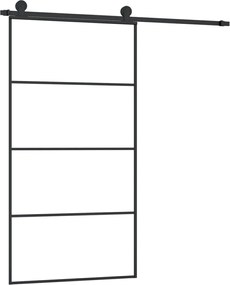 vidaXL Ușă glisantă cu set feronerie 102,5x205 cm sticlă ESG/aluminiu