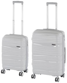 TraveLux Voyager V gurulós bőrönd szett szürke