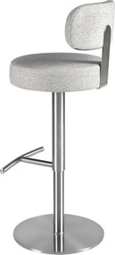 Scaun de bar pivotant cu inaltime reglabila Stool gri deschis