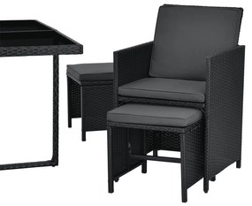Juskys Set canapele de grădină din ratan Baracoa L