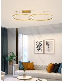 Lustră LED dimabilă Immax NEO 07218L FINO 93W/230V 60/80 cm auriu Tuya + telecomandă