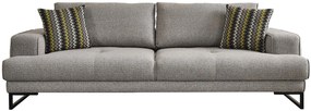 Canapea gri 3 locuri 240/106cm soft