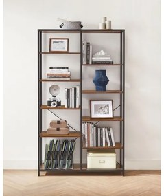 Bibliotecă NAVARO maro/negru