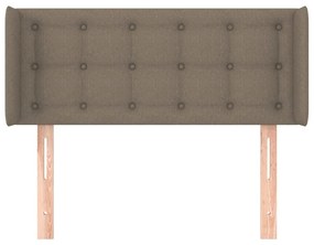 Tablie de pat cu aripioare gri taupe 103x16x78 88 cm textil 1, Gri taupe, 103 x 16 x 78 88 cm