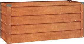 vidaXL Strat înălțat de grădină, ruginiu, 100x40x45 cm, oțel corten