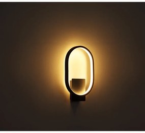 Aplica LED pentru iluminat exterior IP44 Naggy negru H-32cm