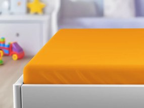 Cearsaf de pat pentru patut din Jersey EXCLUSIVE 60x120 cm portocaliu