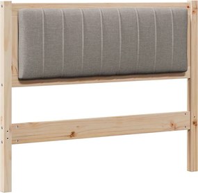 vidaXL Tăblie tapițată cu headboard Maro 100 cm Lemn de pin masiv