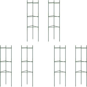 vidaXL Suport pentru roșii, 6 buc., 116 cm, oțel și PP