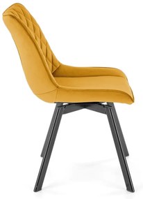 Scaun K520 velvet mustariu
