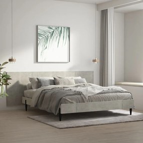 vidaXL Tăblie de pat/ perete, gri beton, 240x1,5x80 cm, lemn prelucrat