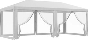 Outsunny Cort de Exterior cu 6 Părți Laterale Detașabile, Cort pentru Petrecerie, Adăpost pentru Umbră pentru Evenimente, 584.6x295.6x256 cm, Alb.