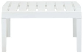 48814 vidaXL Masă de grădină, alb, 78 x 55 x 38 cm, plastic