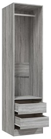 Sifonier cu sertare, gri sonoma, 50x50x200 cm, lemn prelucrat sonoma gri, 1