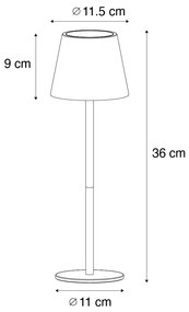 Set de 2 lămpi de masă albe cu dimmer și reîncărcabile - Murdock