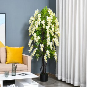 Outsunny, planta artificiala realista, 165 cm, alba | Aosom Ro