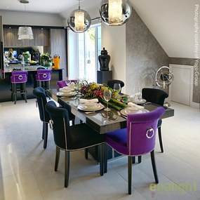 Scaun elegant negru, tesatura casmir si picioare din lemn, Key Largo 105081 HZ