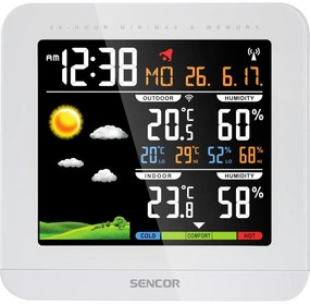 Stație meteo Sencor SWS 5600 cu wirelesssenzor, alb