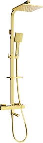 Mexen CQ45 set de baie cu duș cu cap de ploaie și baterie termostatică, auriu - 779104595-50