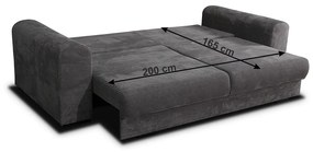 Canapea foarte spaţioasă, gri/gri deschis/bej, GILEN BIG SOFA