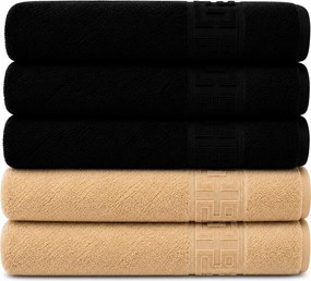 Set 5 Prosoape Premium, 100% Bumbac, Absorbante și Pufoase