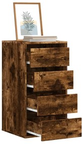vidaXL Dulap colț cu sertare stejar fumuriu 40x41x76 cm lemn prelucrat