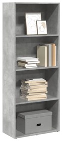 857911 vidaXL Bibliotecă, gri beton, 60x30x152 cm, lemn prelucrat