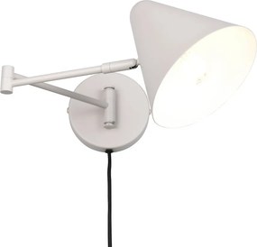 Aplică de perete fildeș cu structură flexibilă cu alimentare la priză ø 15 cm Cosima – Trio