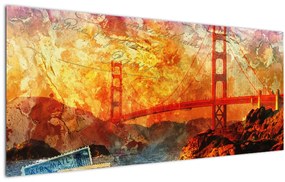 Tablou - Golden Gate, SanFrancisco, California (120x50 cm)