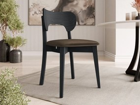 Scaun sufragerie KD 64 (Negru + maro) . 1103461
