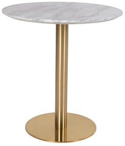 Masă de dining rotundă cu blat cu aspect de marmură ø 70 cm Bolzano – House Nordic