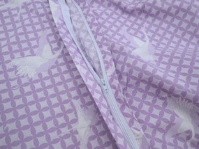 Lenjerie de pat din bumbac LILAC MEADOW mov Dimensiune lenjerie de pat: 70 x 80 cm | 140 x 200 cm