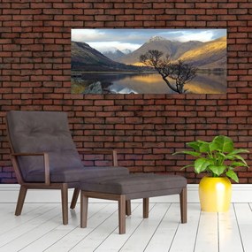 Tablou - Munții de lângă lac (120x50 cm)