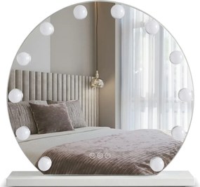 Oglindă LED HOLLYWOOD White 50 cm