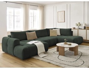 Colțar verde extensibil/cu spațiu de depozitare (cu colț pe partea dreaptă/în formă de "U") Fuji – Bobochic Paris