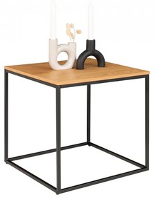 Masa auxiliara din lemn cu picioare negre 45x45x45 cm Vita House Nordic