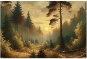 Tablou - Soare strălucind prin pădure (90x60 cm)